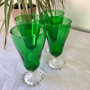 🌿 Anchor Hocking Burple Green Tumblers (4)